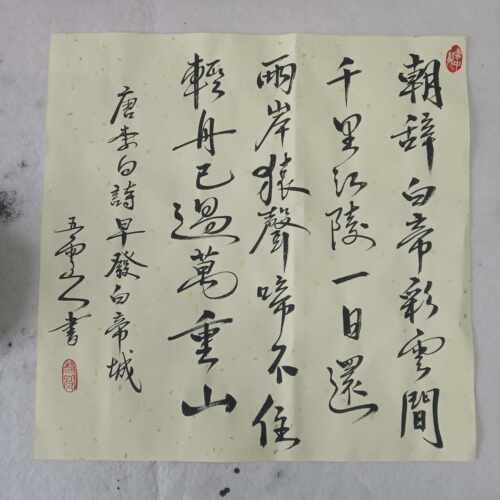 白帝城五云山人书法真迹八开斗方