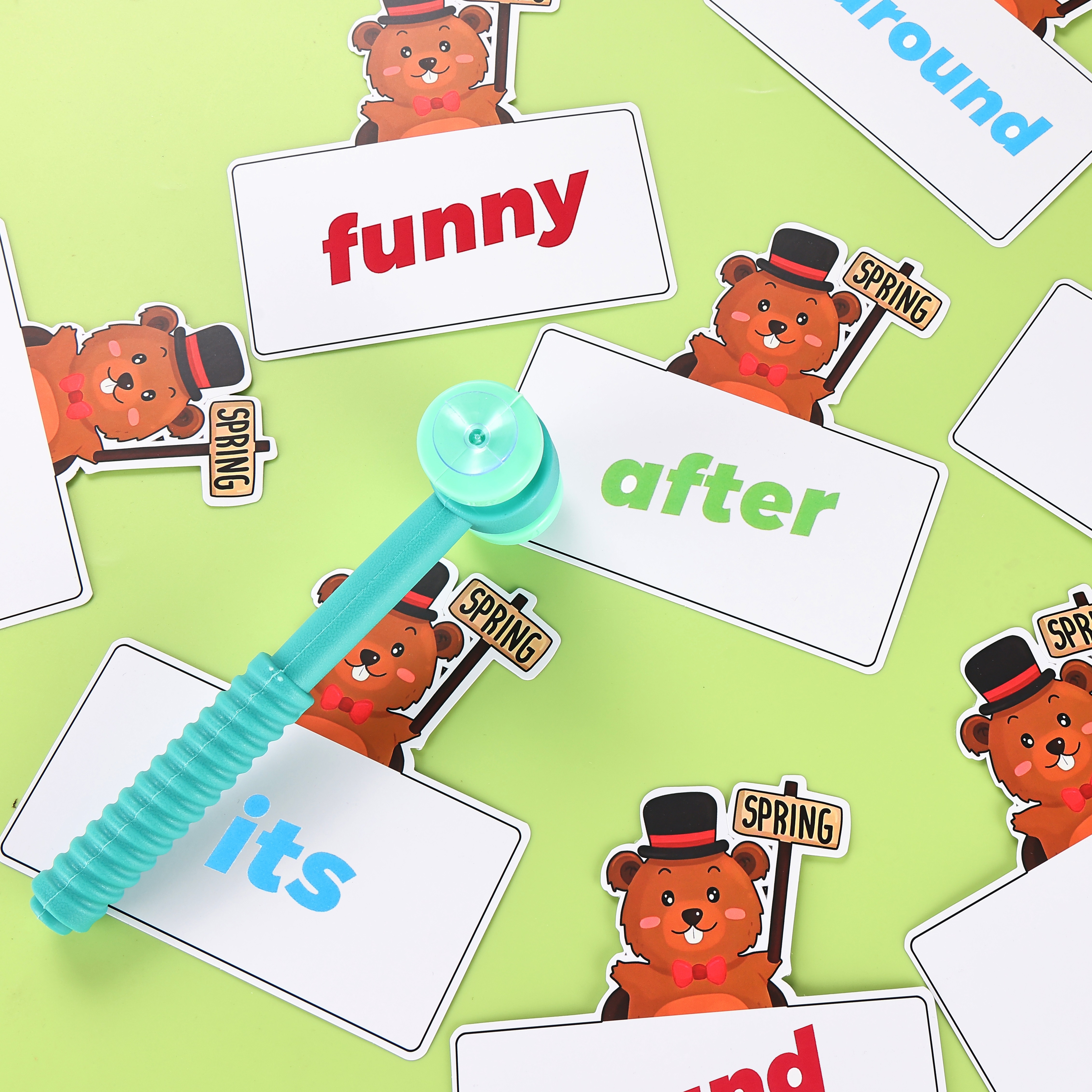 打地鼠游戏空白可擦写卡片幼儿园早教英文游戏英语教具教学用品