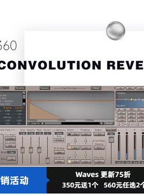 WAVES16 IR360 Convolution Reverb 混响插件AU效果器5.1声道