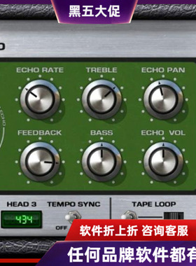 正版 UAD Galaxy Tape Echo 建模 Space Echo 混响效果器插件