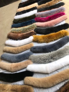 狐狸毛领子羽绒服貉子毛领毛领子帽条真毛定做冬季新款女彩色单买