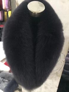 超大真狐狸毛领子男女士冬季皮草围巾长款真毛围脖整皮青果领通用