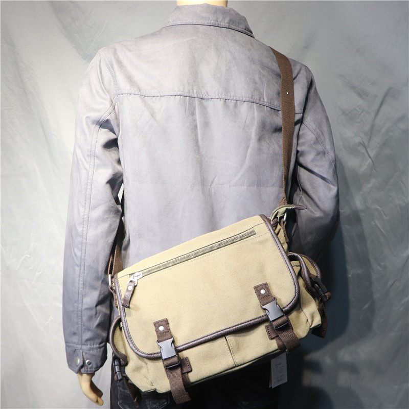 2021新款潮牌男士帆布车包单肩包