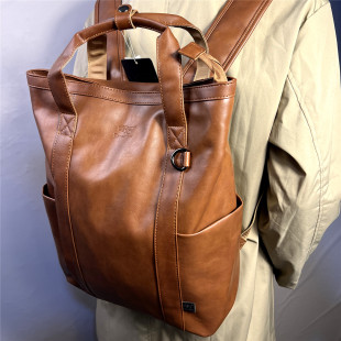 日韩中性男女通勤双肩背包 双肩包 学院风手提男包 复古男士 新品