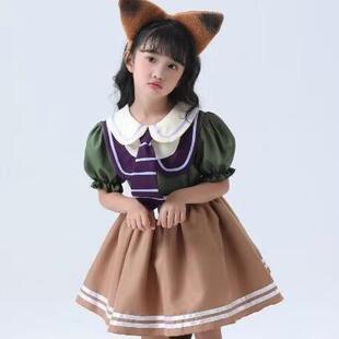 出租 儿童尼克连衣裙疯狂动物城cos生日角色扮演服装租赁年会旅游