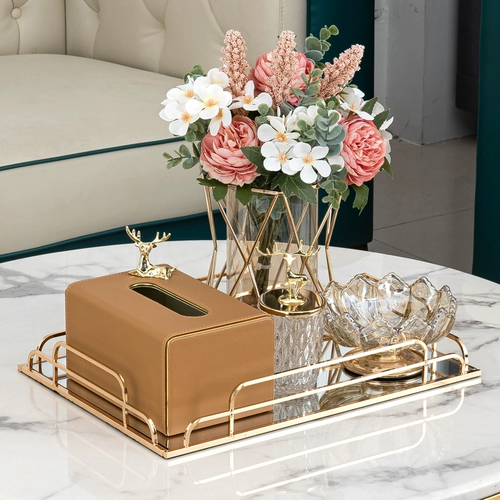 Light Luxury Senior Homeving Leather Loodle Carton Living Room Столовый стол продажи офис стола с задним столом