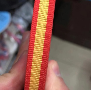 1厘米寬紅黃紅條紋織帶西班牙國旗裝 輔料彩帶 服裝 飾彩帶