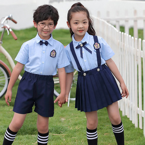 毕业班演出服装小学生校服英伦风