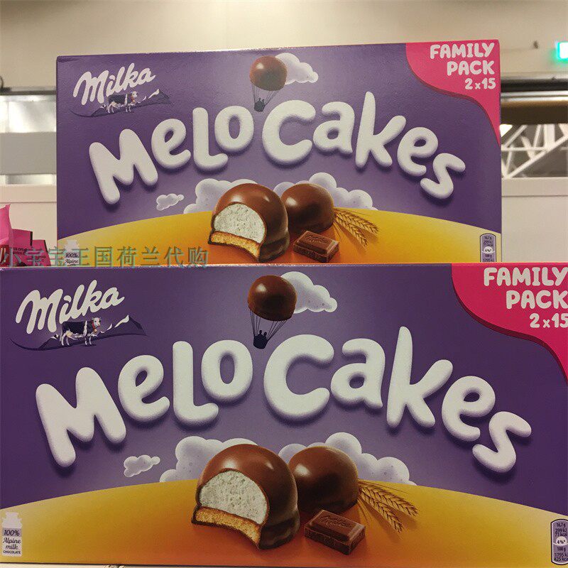 2盒荷兰直邮包邮包税Milka Melocakes Melo-cakes 夹心巧克力糕点