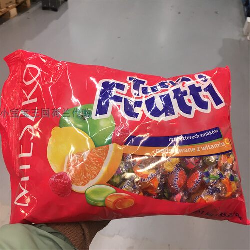 1袋荷兰直邮包邮包税MIESZKO Tutti Frutti美味水果糖富含维生素C