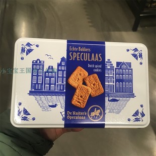 2盒荷兰直邮 Ruiter 包税De speculaas传统特色饼干精美铁盒 包邮