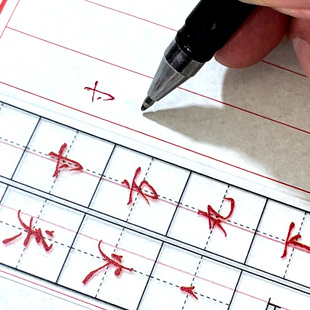 夏雨硬笔练字对照透明字近距离临摹神器基本笔画偏旁部首简架结构