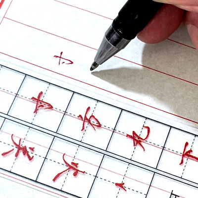 字卡夏雨硬笔练字对照透明字