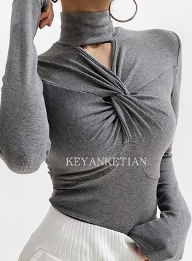 KEYANKETIAN 1558 性感连体衣紧身显瘦长袖T恤甜辣打底衫小上衣女