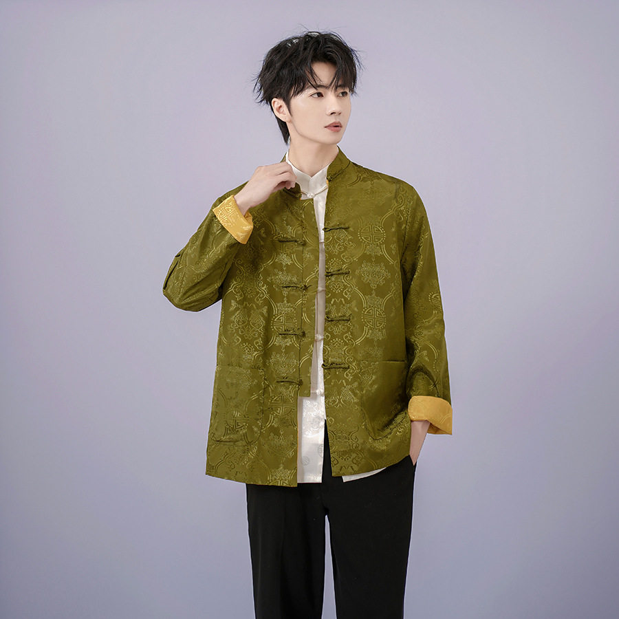 唐装男双面穿加大码上衣男士外套中国风男装盘扣春秋装夹克爸爸装,男装,中山装,淘宝优惠券,粉丝福利购,淘宝优惠卷