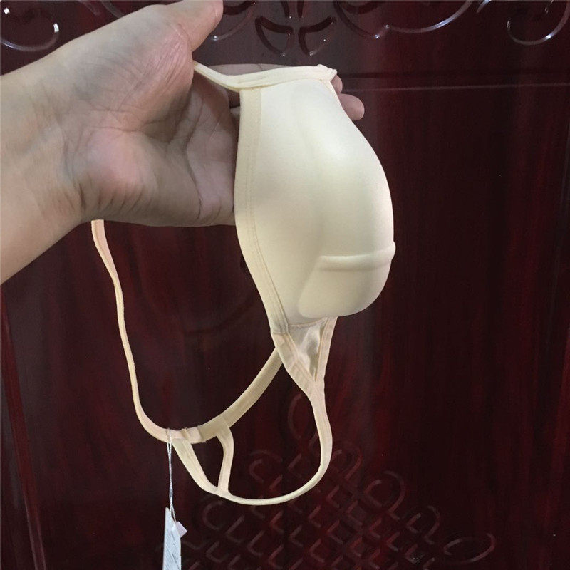 男士海绵罩杯内裤u凸护裆罩杯jj激凸饱满性感透气丁字裤内裤les潮