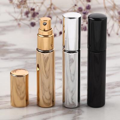 10ml电镀UV玻璃喷雾瓶便携旅行精油纯露走珠空瓶滚珠瓶logo印制