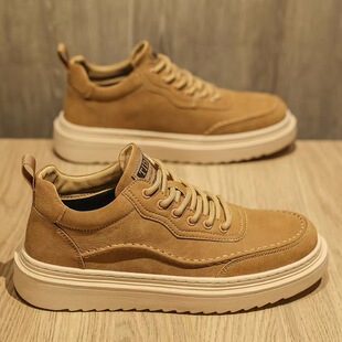 透气鞋 子男潮流百搭厚底运动鞋 休闲板鞋 2026秋季 潮鞋 新款 皮鞋 男鞋