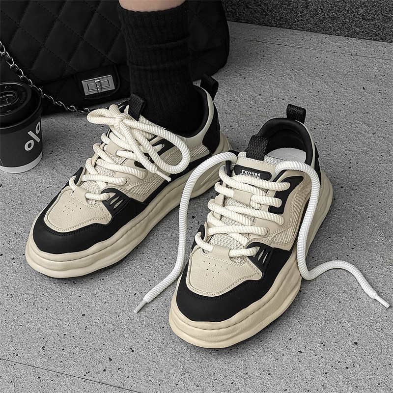 男鞋2025新冬季透气网面运动鞋潮牌高级感溶解鞋小众内增高板鞋,流行男鞋,休闲板鞋,淘宝优惠券,粉丝福利购,淘宝优惠卷