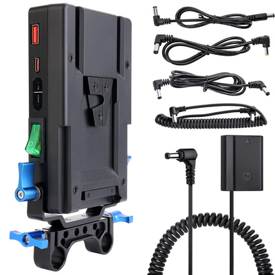 V口电池扣挂板15mm管夹齿轮供电适用索尼A7C A7R3假电池盒NPFZ100