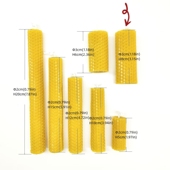 Φ3×8㎝天然蜂巢片手卷蜡烛 欧式 复古创意儿童华德福烛光餐桌