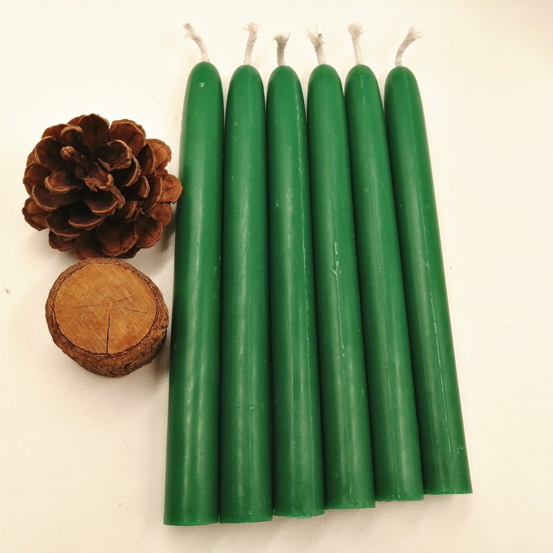 绿色蜂蜡蜡烛 天然蜜蜡纯手工创意工艺 欧式餐桌烛光晚餐香薰烛台