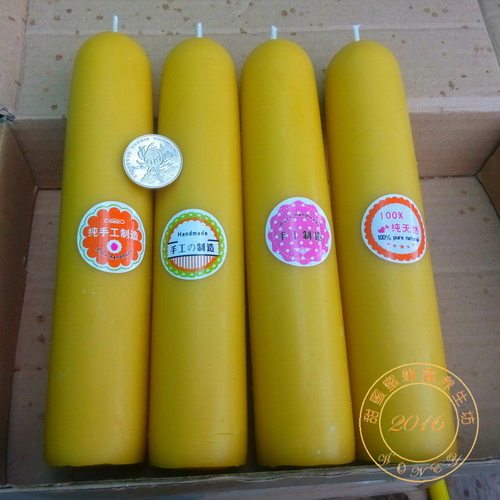蜂蜡蜡烛古法天然蜜蜡圆柱蜡烛