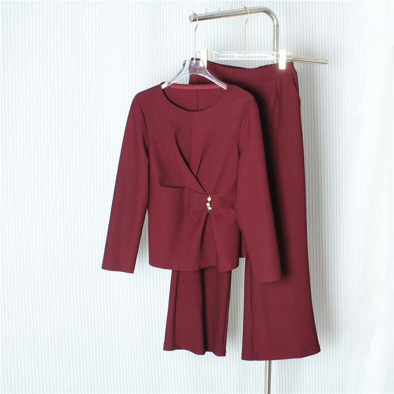 时尚休闲西装职业套装女秋冬新款气质高级感收腰遮肚显瘦二件套女