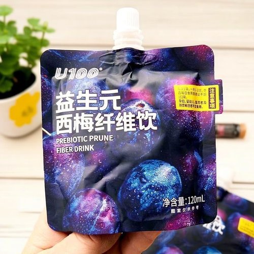 U100益生元西梅纤维果饮0脂