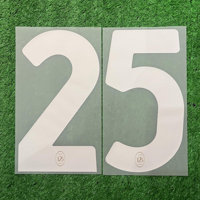 C米兰125周年纪念球衣用印字印号