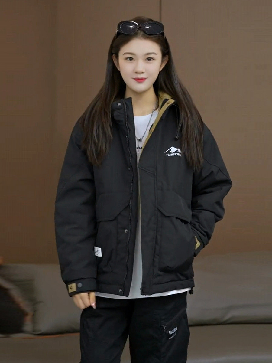 2024 겨울 새 캐주얼 작업복 면화 의류 두꺼운 따뜻한 코튼 자켓 트렌디 브랜드 잘 생긴 재킷 두 번째 코튼 자켓 남성 유행