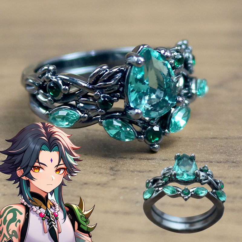 原神魈印象情侣对戒女小众二次元