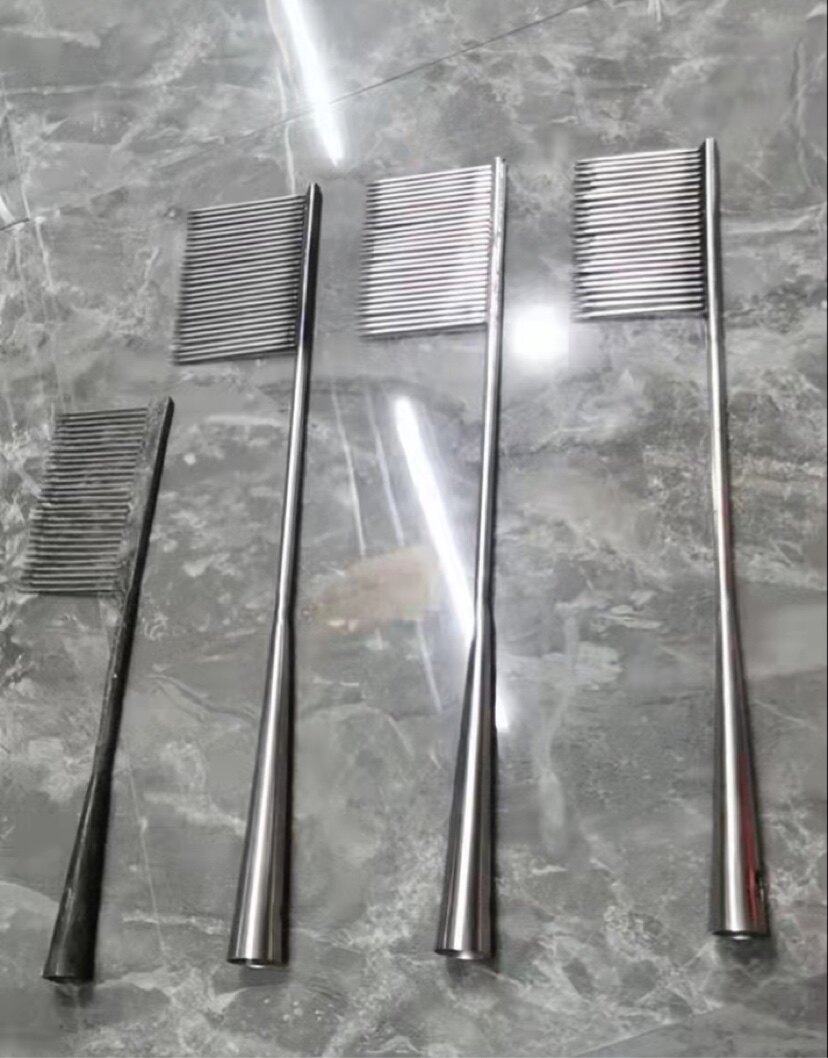 自制鱼梳泥鳅黄鳝扎叉鱼扎渔具抓鱼器捕虾鱼蛇工具不锈钢铁款扎子