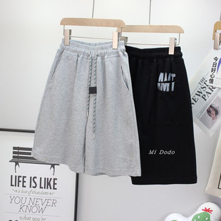 11-21码爱木橦男女童夏三防薄短裤中大童针织运动五分中卫裤亲子