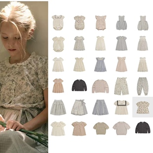 连衣裙哈衣衬衣幼儿园宝宝防晒衣夏短袖 碎花衬衫 ins爆款 LOU26同款