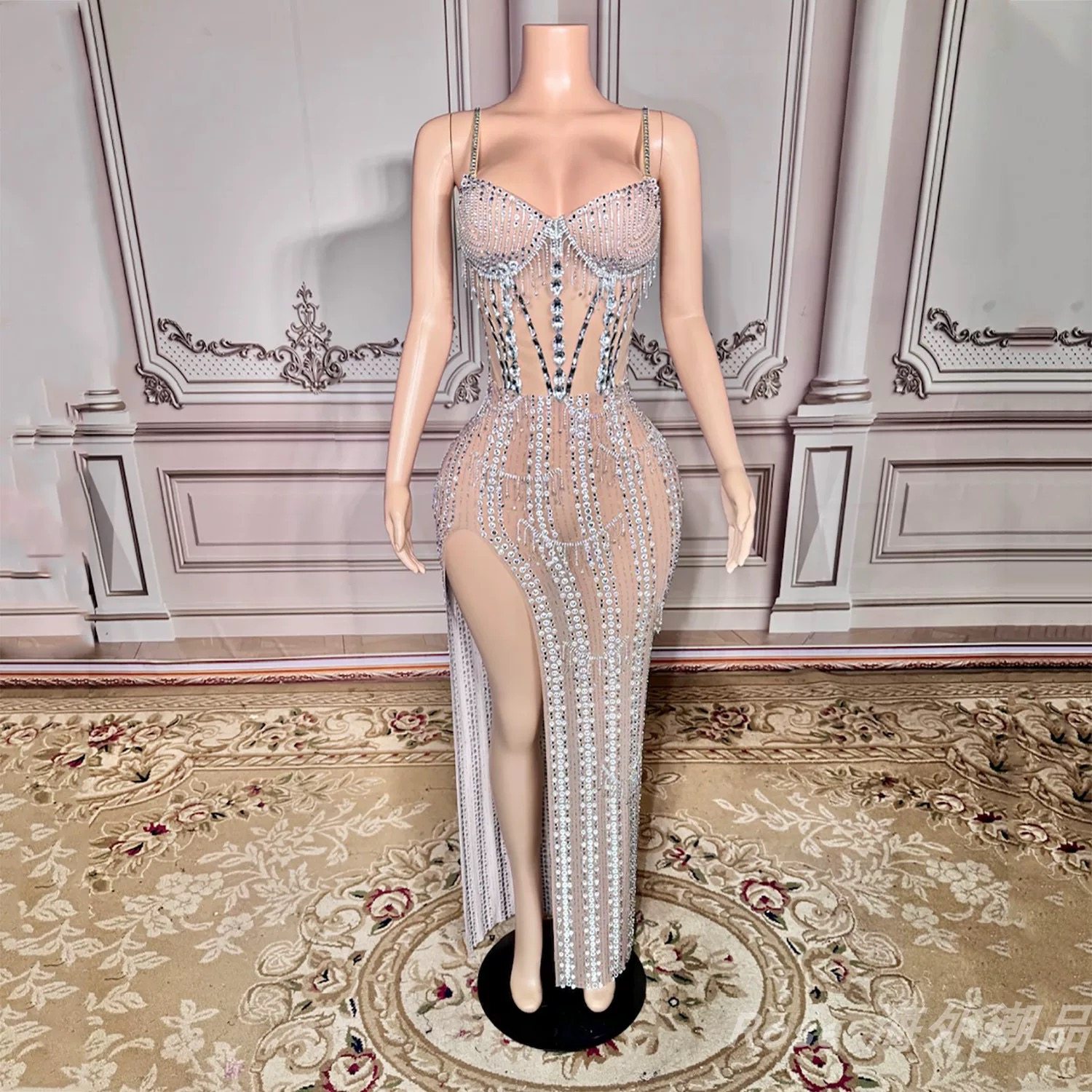 原创高端设计blingbling水钻吊带网纱长裙优雅千金风晚会走秀礼服,商务/设计服务,礼品定制,淘宝优惠券,粉丝福利购,淘宝优惠卷