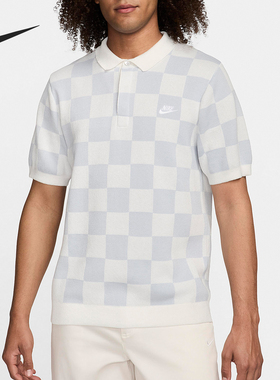 Nike/耐克正品新款男士针织透气翻领套头短袖T恤FN3423-133