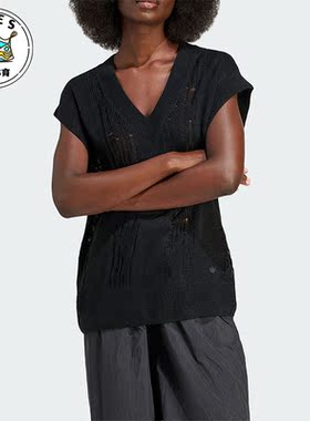 Adidas/阿迪达斯正品三叶草女士针织透气休闲运动背心IW0263
