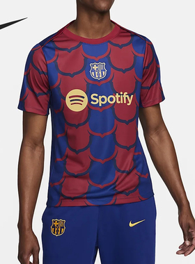 Nike/耐克正品春季新款男士足球运动修身短袖T恤FJ5430-456