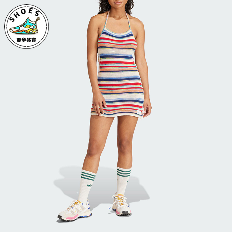 阿迪达斯三叶草运动吊带连衣裙