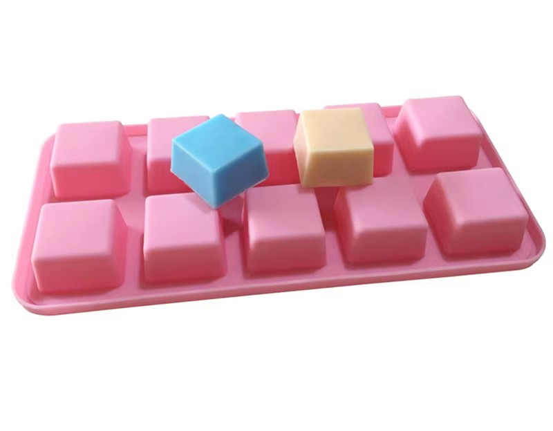 10连正方形手工皂小样硅胶模具红糖块酸奶糖果冰块巧克力DIY模具