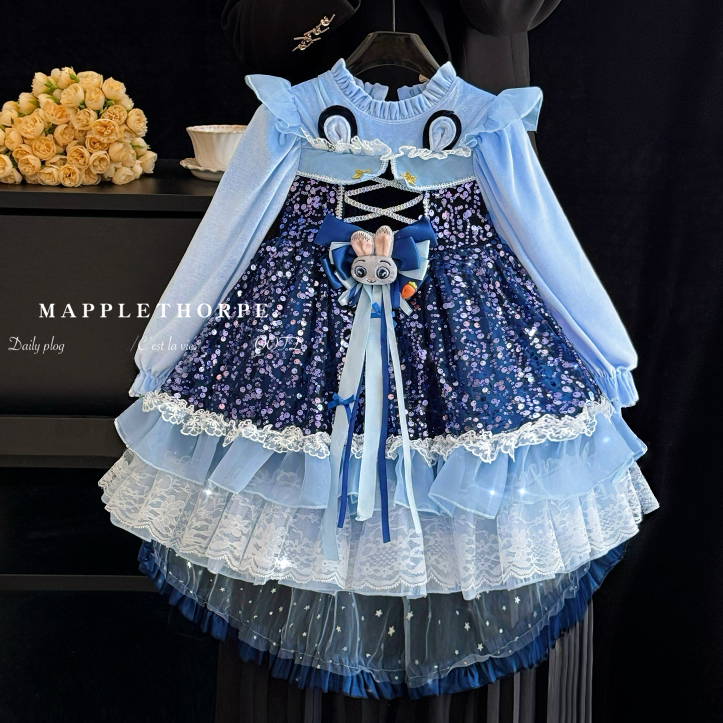 女童洛丽塔连衣裙春秋重工礼服蕾丝蓬蓬纱裙儿童Lolita洋装公主裙