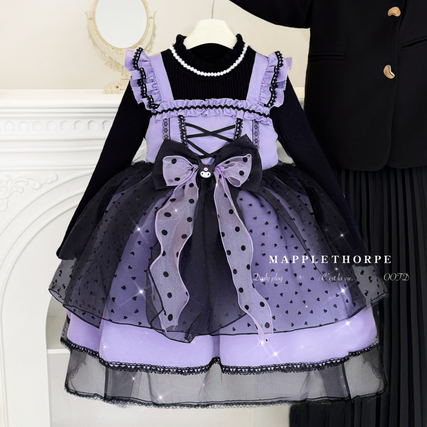 女童甜美卡通库洛米公主蓬蓬纱裙