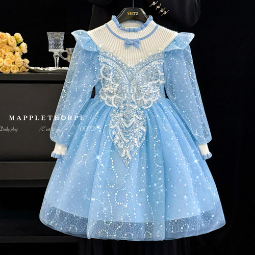 女童秋冬季时髦洋气蓬蓬公主裙