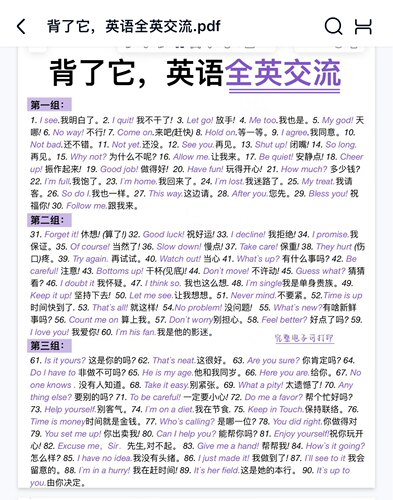1000句英语口语俚语大全日常交际旅游常用口语零基础自学英语PDF