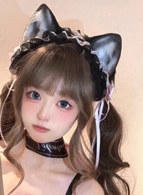 三尾树原创 绵绵猫兽耳耳朵头箍发夹两用kc配饰cos猫耳lolita头饰