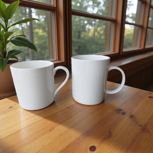 外贸出口纯白骨瓷马克杯 直身杯咖啡杯 简约陶瓷水杯牛奶茶杯带盖
