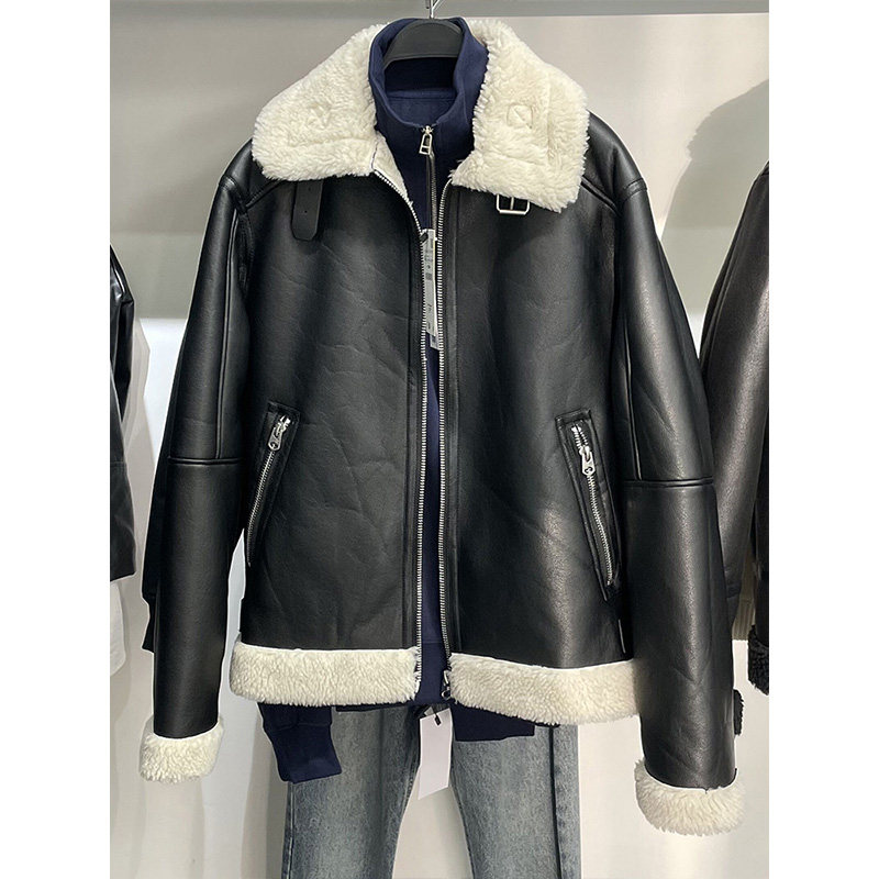 柜799！冬季男装翻领仿皮加绒夹克皮毛一体宽松抓绒外套8281477,男装,夹克,淘宝优惠券,粉丝福利购,淘宝优惠卷