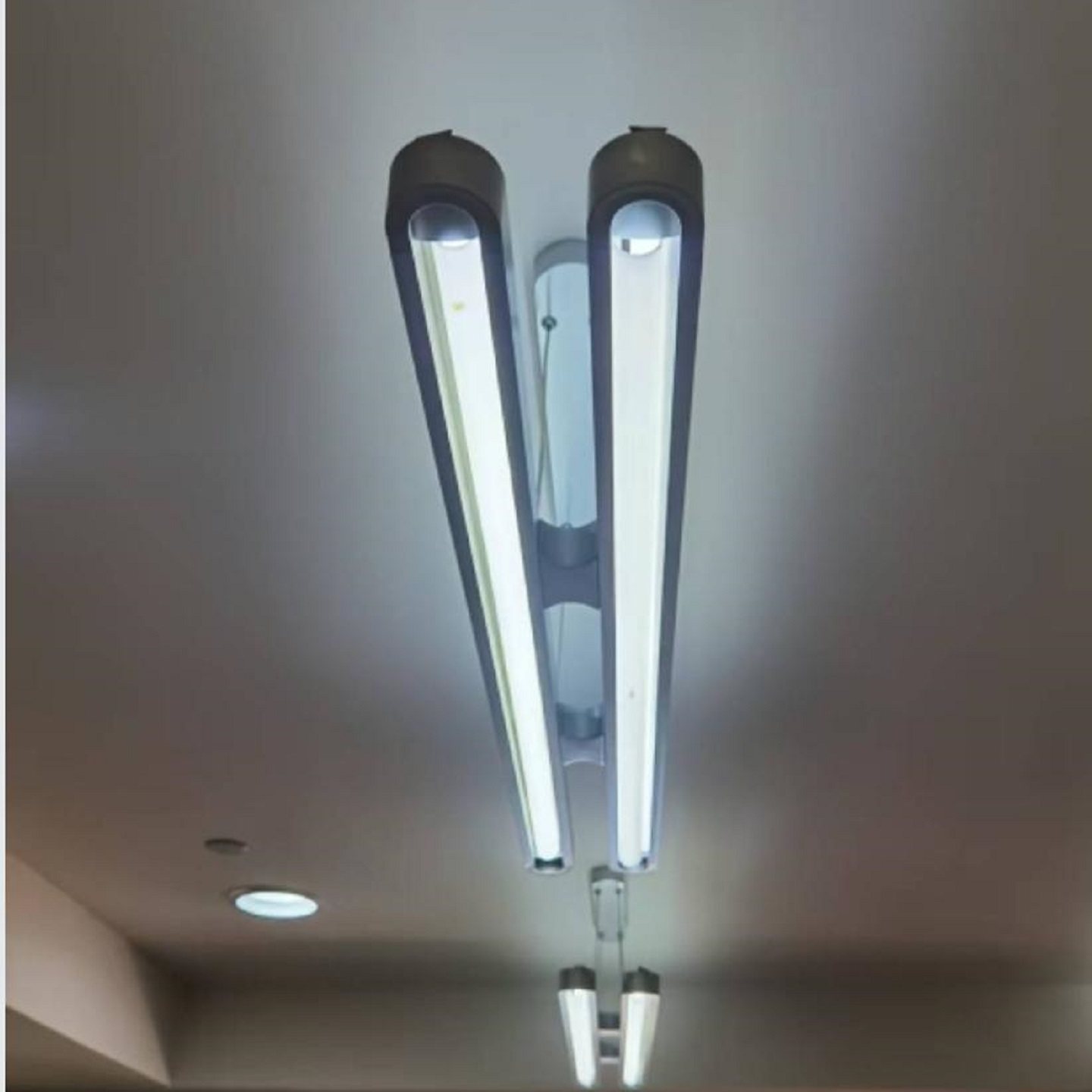 一字长条圆角灯led带罩彩色灯架