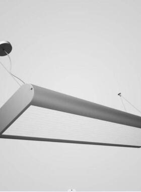 明装长条灯双管带罩日光灯盘 吸顶式led t8t5日光灯格栅灯面板灯